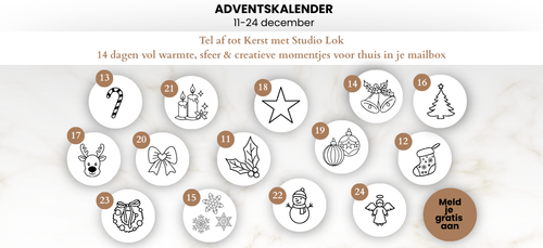 Studio Lok Digitale Adventskalender voor interieur en creatief met kinderen