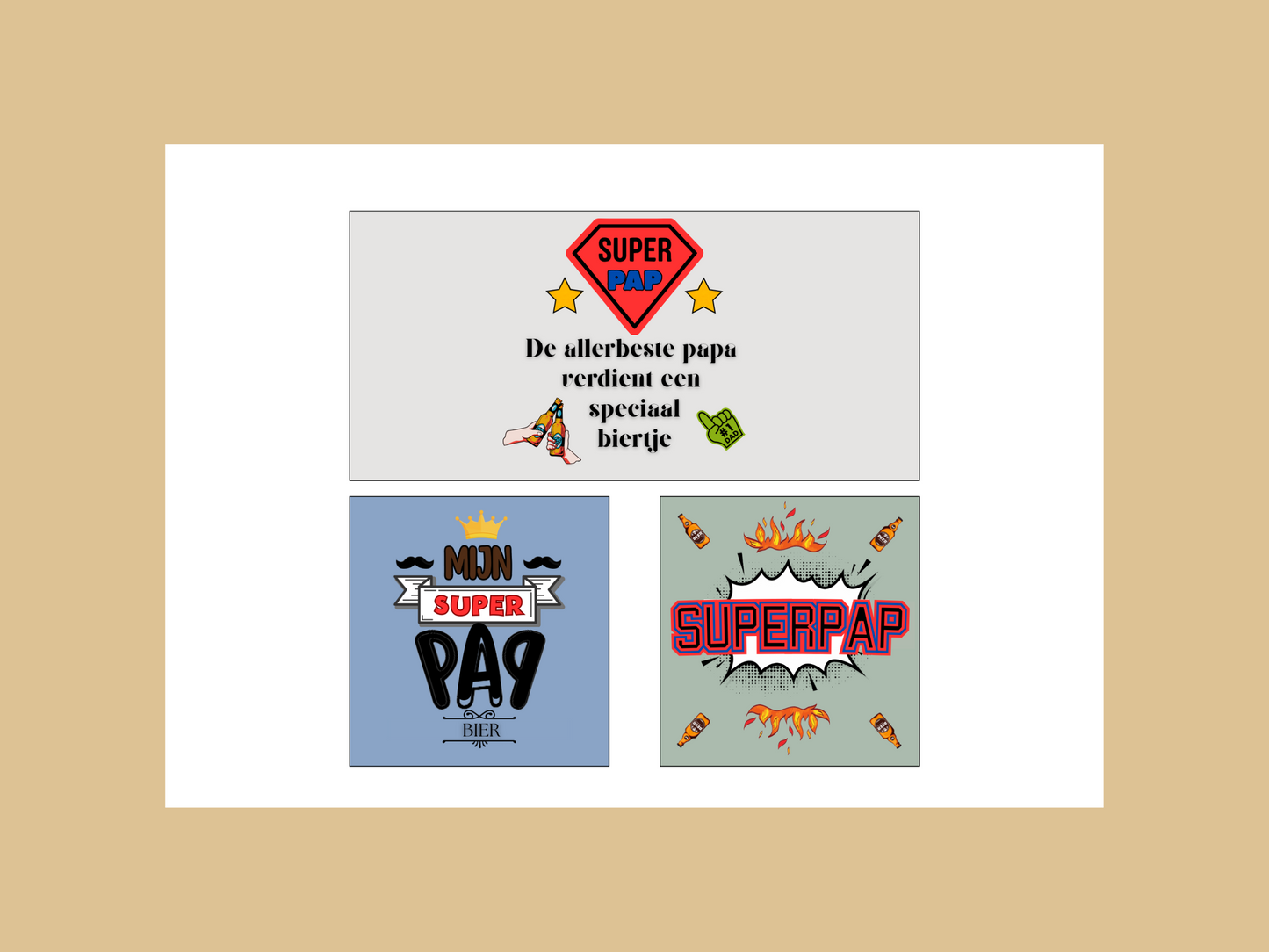 Vaderdag Bieretiketten | 6 om te kleuren + 6 full color | Printable Cadeau, DIY Bieretiketten voor papa