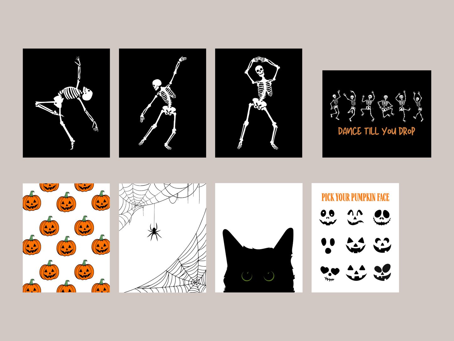 Halloween printables set, 15 sfeervolle muurposters voor Halloween