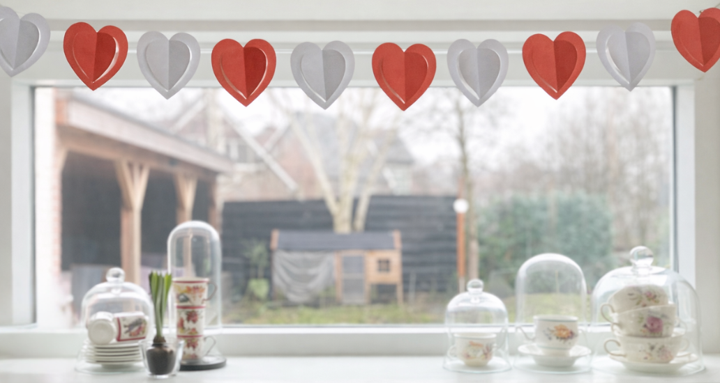 hartjes slinger van papier