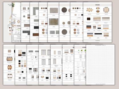 150+ Schaalmeubels 1:50 in Neutrale Kleuren + Materialen