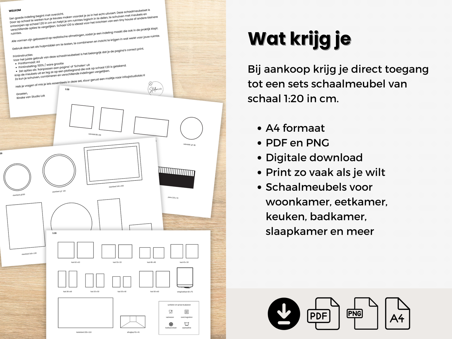 schaalmeubels voor kleine ruimtes