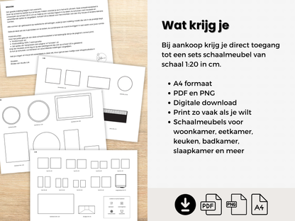 schaalmeubels voor kleine ruimtes