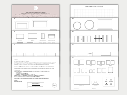 Printbare Schaalmeubels Multi-schaal Bundle – 1:20, 1:25 & 1:50 outline