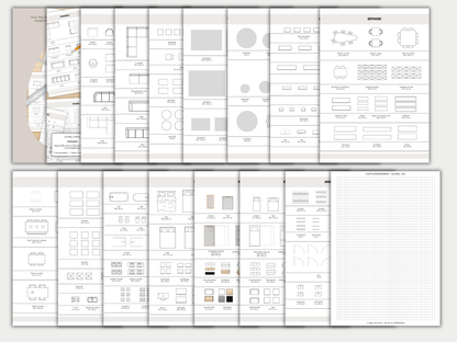 Printbare Schaalmeubels Multi-schaal Bundle – 1:20, 1:25 & 1:50 outline