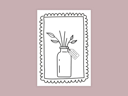 Moederdag Printable Knutselpakket – A3 en A4 formaat:  Krant, Medaille, Placemat & teken je eigen bloemen kleurplaat, pdf en png – Friese versie, Fryske ferzje