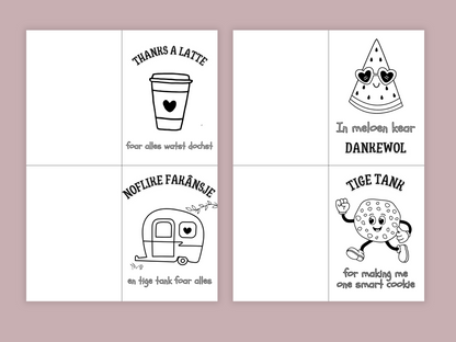 Tige tank juf/meester einde schooljaar printbare set, bedankje leerkracht, invulpagina krant, Kaartjes & Labels, A4, PDF, cool bedankje om te knutselen - Friese Versie