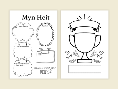 Fries Vaderdag Cadeau om te Printen | Heitedei Printable met Tegoedbonnen & Kleurplaten