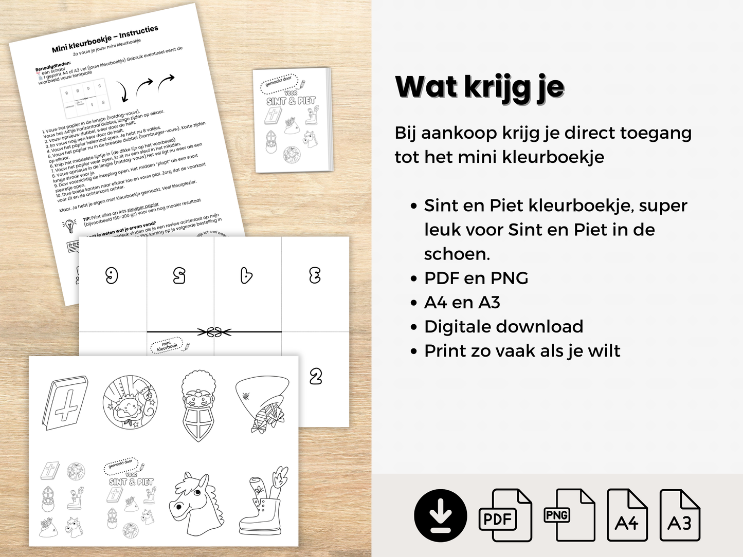 gezellige Sinterklaas knutsel printable