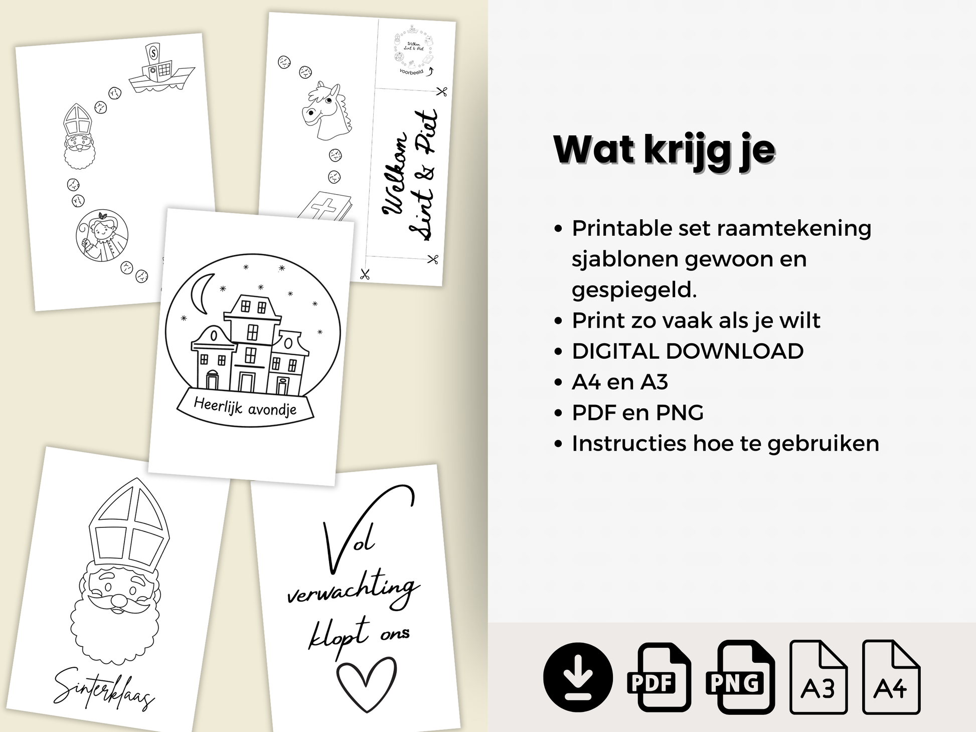 sint en piet decoratie voor in huis