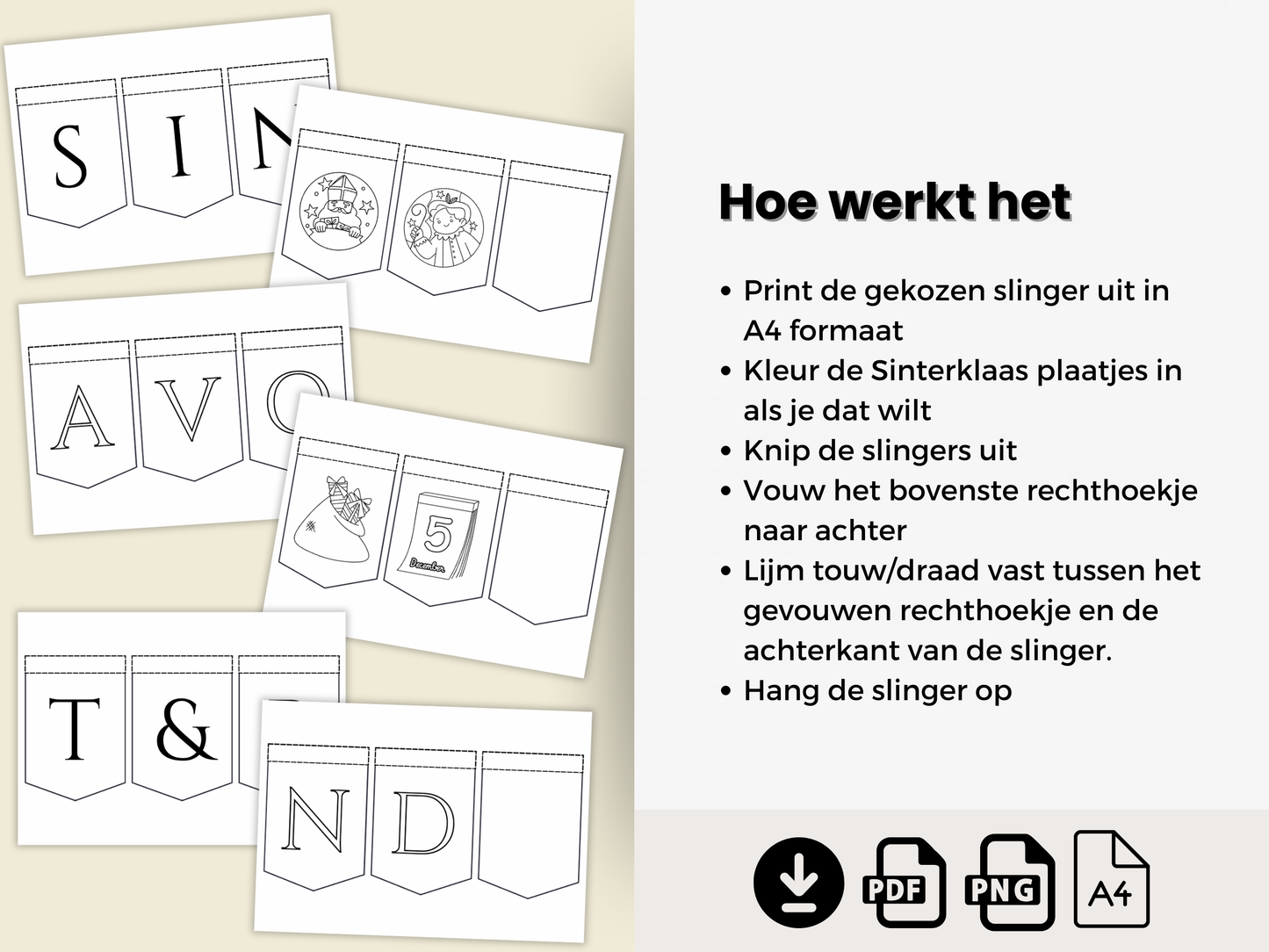 pakjesavond slinger zelfmaker printable