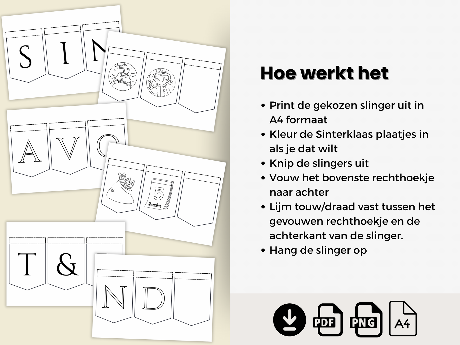 pakjesavond slinger zelfmaker printable