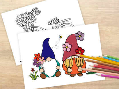 40 Lente kleurplaten voor jong en oud. Kleurplaten met thema lente met bloemen, schattige dieren en natuur