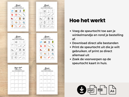 scavenger hunt printable voor thuis