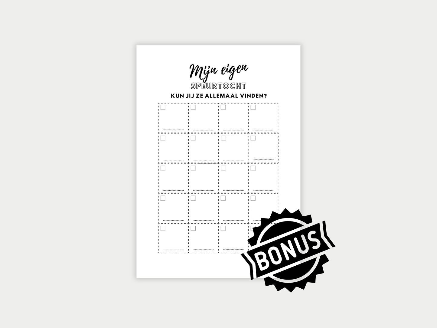 Herfst Speurtocht voor Kinderen, gezellige gezinsactiviteit voor buiten, 4 Printbare Opties, Kleur & Zwart/Wit