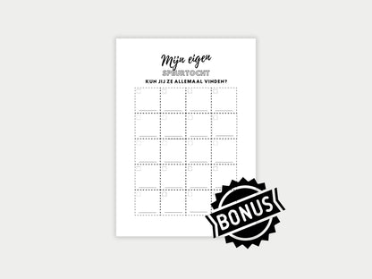 Herfst Speurtocht voor Kinderen, gezellige gezinsactiviteit voor buiten, 4 Printbare Opties, Kleur & Zwart/Wit