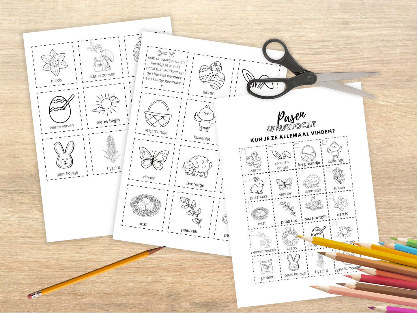 Printbare Paas Speurtocht, Leuke Paasactiviteit voor Thuis, Leuke Zoektocht voor Binnen & Buiten, Zoek & Vind Spel