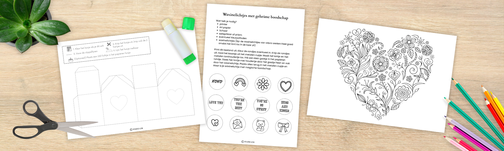 freebie Valentijn en winter