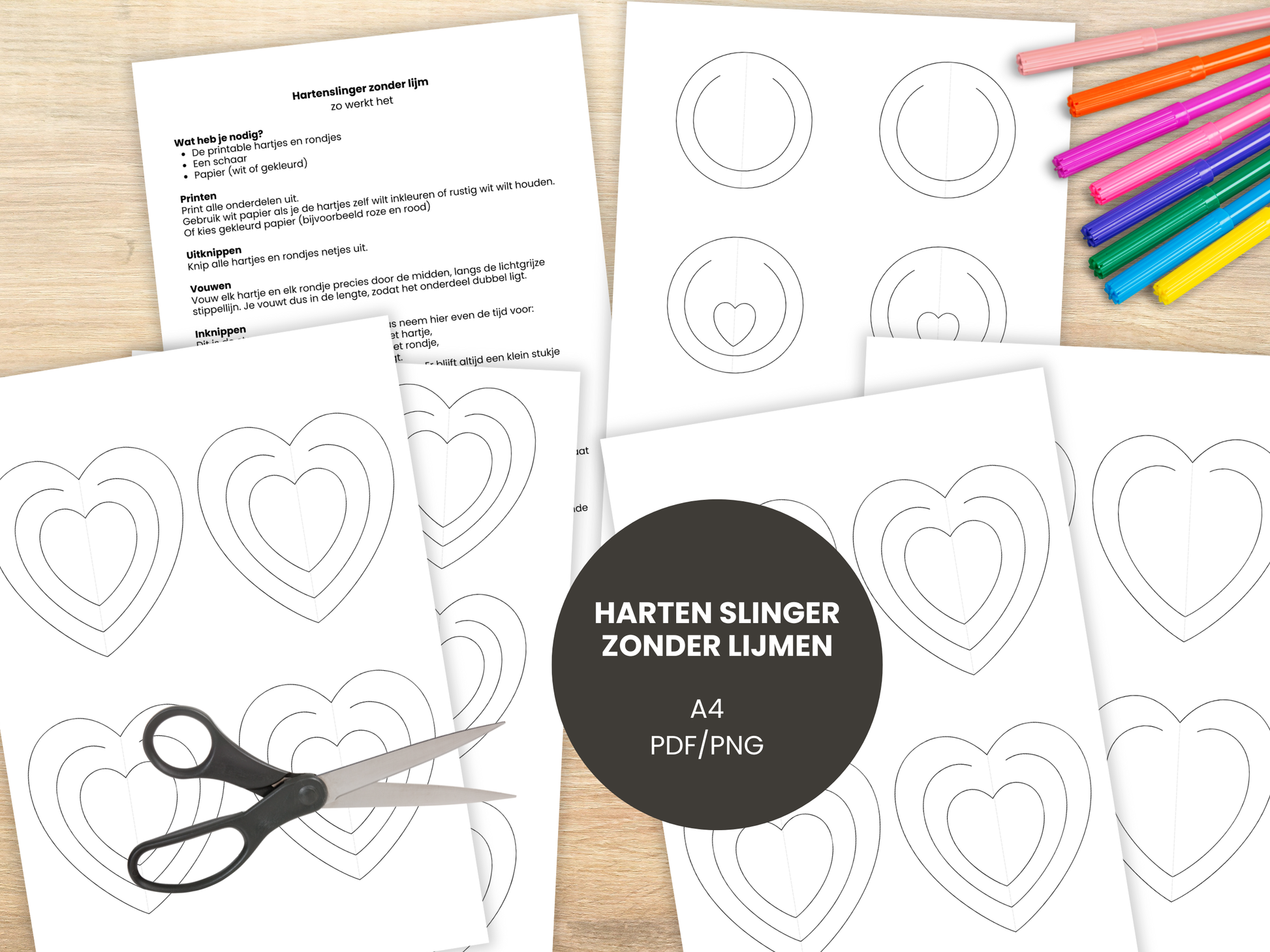 hartjes slinger van papier