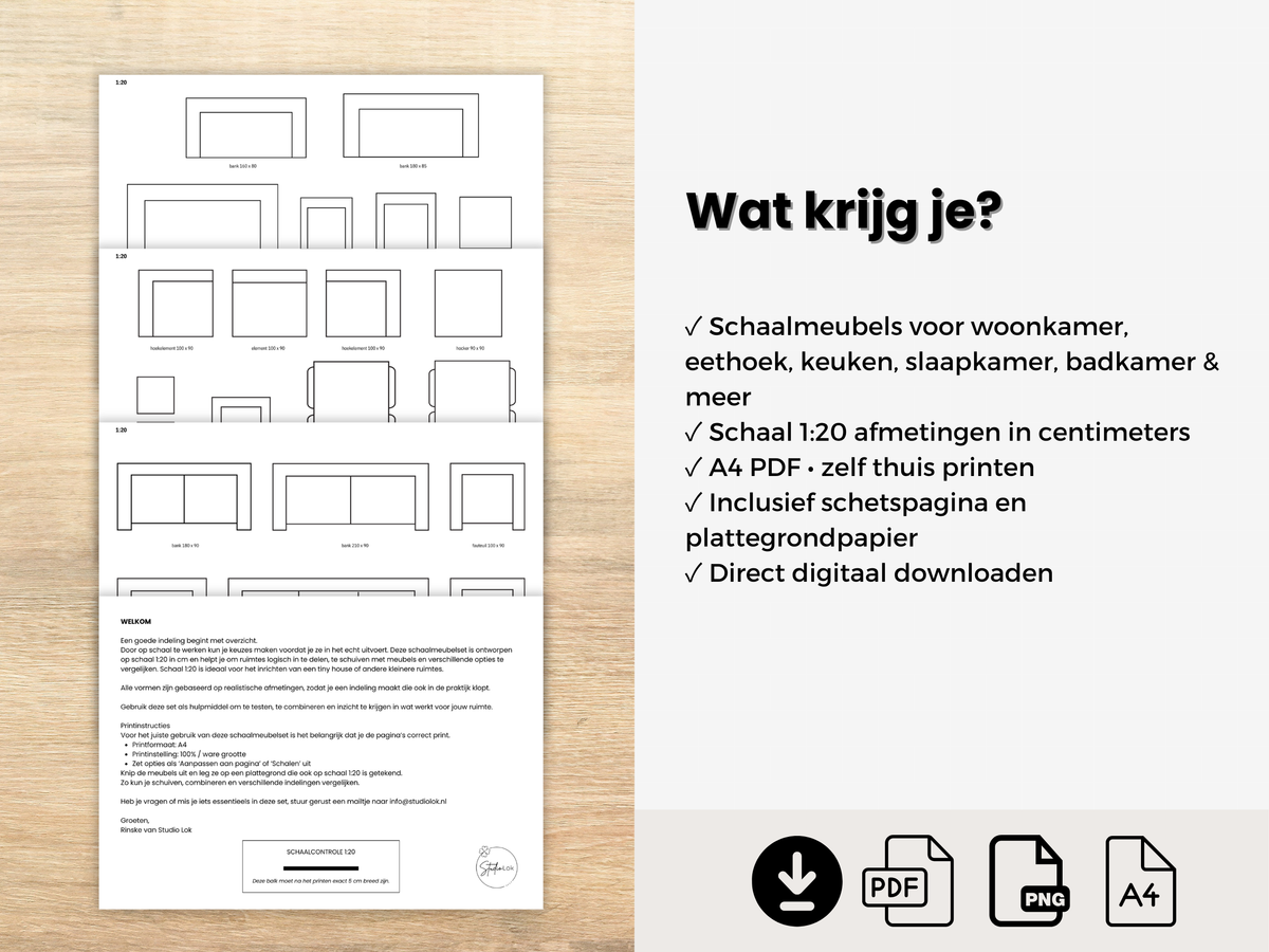 Printbare Schaalmeubels 1:20 – Kleine Ruimtes & Compact Wonen
