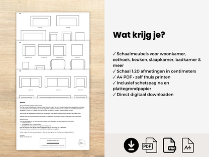 Printbare Schaalmeubels 1:20 – Kleine Ruimtes & Compact Wonen