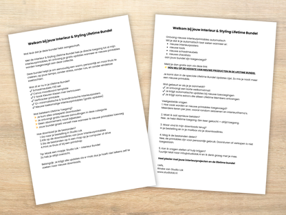 digitale download interieur styling pakket voor wonen