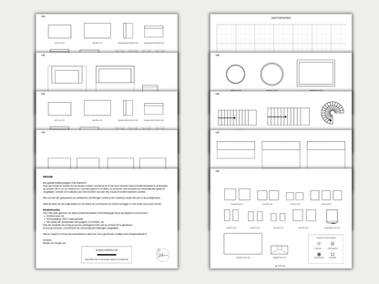 Plan je Tiny House of kleine ruimte met printbare schaalmeubels 1:25. Voor woonkamer, keuken, slaapkamer, badkamer en meer. A4 PDF download.