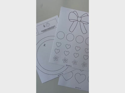 Papieren Hartenkrans, DIY krans knutselen met hartjes (A4 PDF & PNG, incl. gekleurde versie)