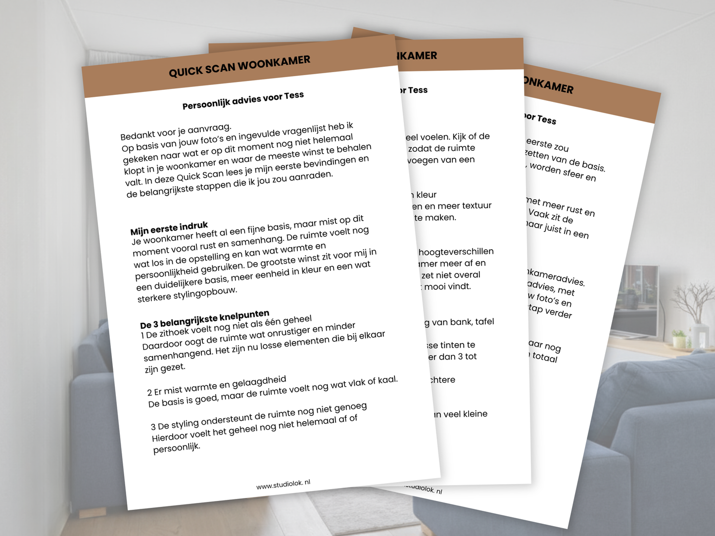 Quick Scan Woonkamer, Persoonlijk Interieuradvies op jouw foto’s