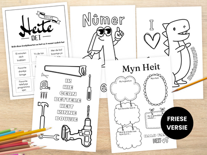 Fries Vaderdag Cadeau om te Printen | Heitedei Printable met Tegoedbonnen & Kleurplaten
