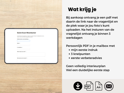 Quick Scan Woonkamer, Persoonlijk Interieuradvies op jouw foto’s