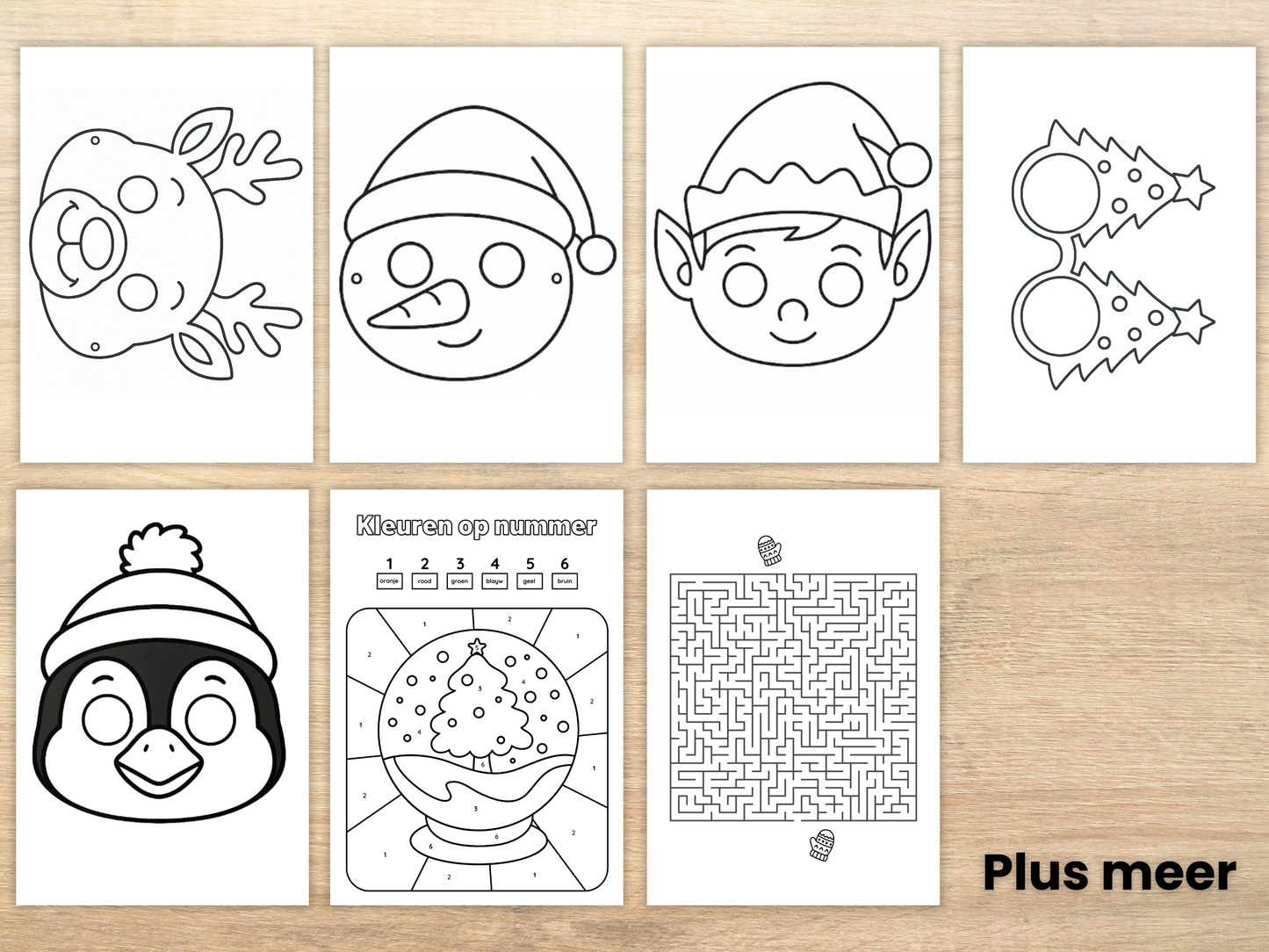 Pinguïn masker knutsel printable.