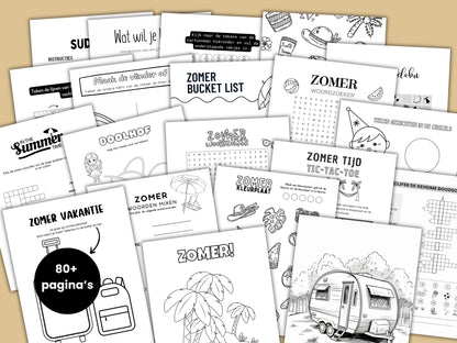 Zomeractiviteitenboek voor kinderen + bonus ‘Ik verveel me-pot’ & gratis uitjes checklist | Creatieve printable voor een relaxte gezinszomer